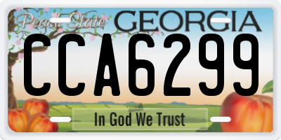 GA license plate CCA6299
