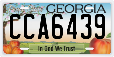 GA license plate CCA6439