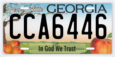 GA license plate CCA6446