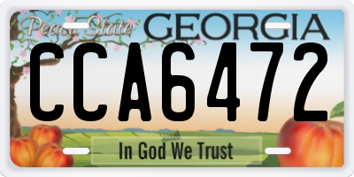 GA license plate CCA6472