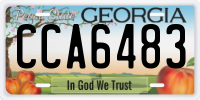 GA license plate CCA6483