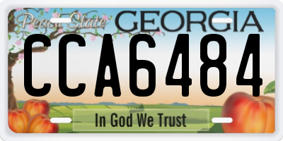 GA license plate CCA6484