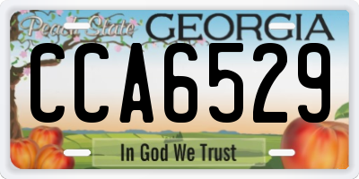 GA license plate CCA6529