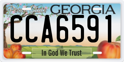 GA license plate CCA6591