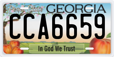 GA license plate CCA6659