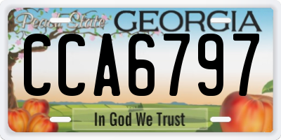 GA license plate CCA6797