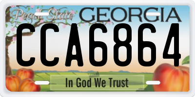 GA license plate CCA6864