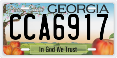 GA license plate CCA6917