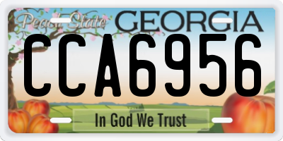 GA license plate CCA6956