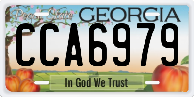 GA license plate CCA6979