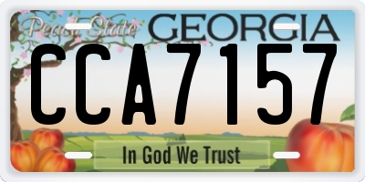 GA license plate CCA7157