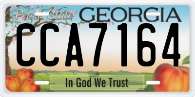 GA license plate CCA7164