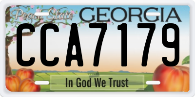 GA license plate CCA7179