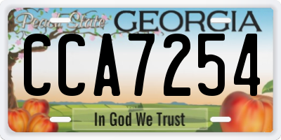GA license plate CCA7254