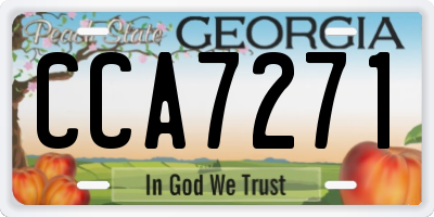 GA license plate CCA7271