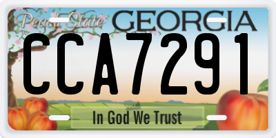 GA license plate CCA7291