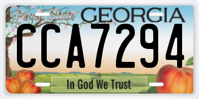 GA license plate CCA7294