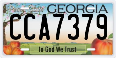 GA license plate CCA7379
