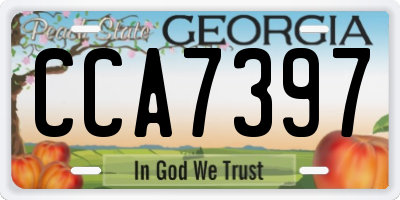 GA license plate CCA7397
