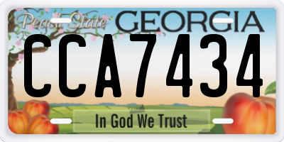 GA license plate CCA7434