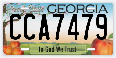 GA license plate CCA7479