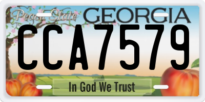 GA license plate CCA7579