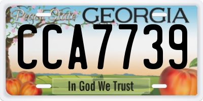 GA license plate CCA7739