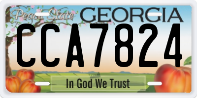 GA license plate CCA7824