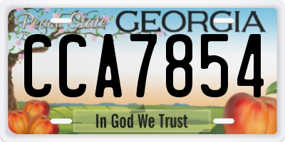 GA license plate CCA7854