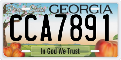 GA license plate CCA7891