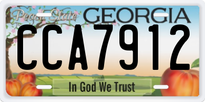 GA license plate CCA7912