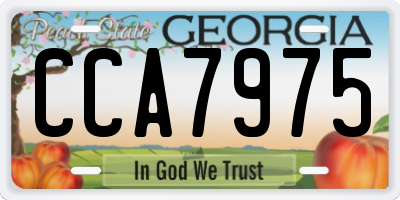 GA license plate CCA7975