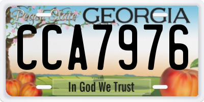 GA license plate CCA7976
