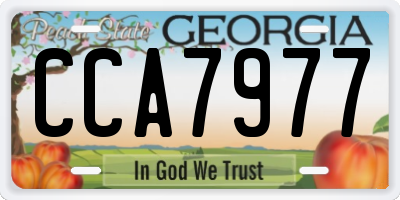 GA license plate CCA7977