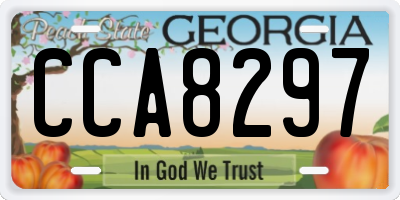 GA license plate CCA8297