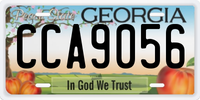 GA license plate CCA9056