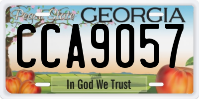GA license plate CCA9057