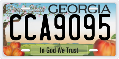 GA license plate CCA9095