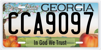 GA license plate CCA9097