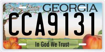 GA license plate CCA9131