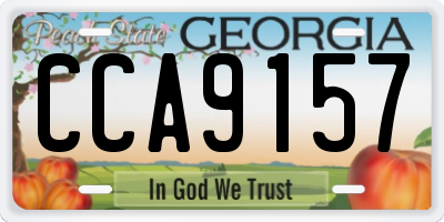 GA license plate CCA9157