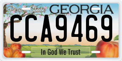 GA license plate CCA9469