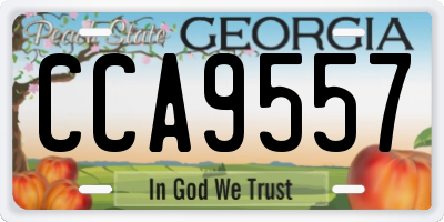 GA license plate CCA9557