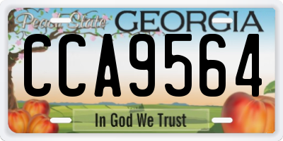GA license plate CCA9564