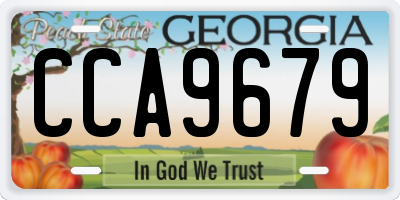 GA license plate CCA9679