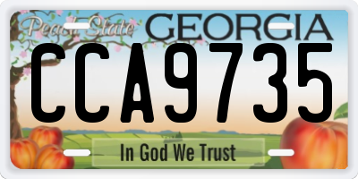 GA license plate CCA9735
