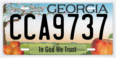 GA license plate CCA9737