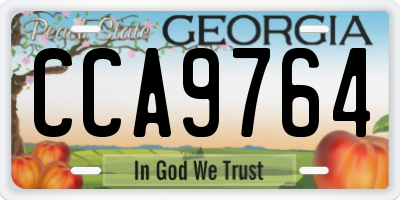 GA license plate CCA9764