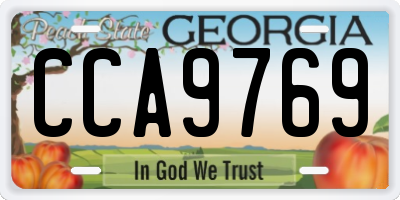 GA license plate CCA9769