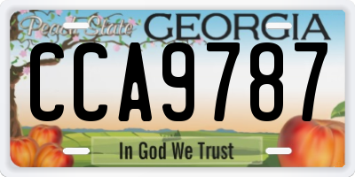 GA license plate CCA9787